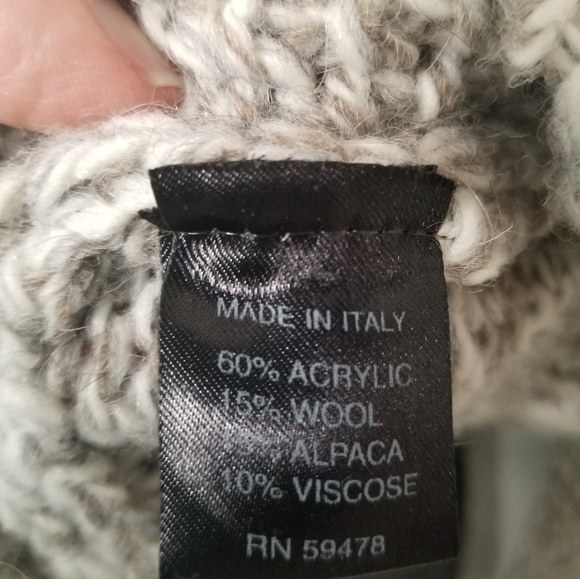 Beretti made in Italy Open Knit Wool Alpaca Blend Sweater - Picture 2 of 7